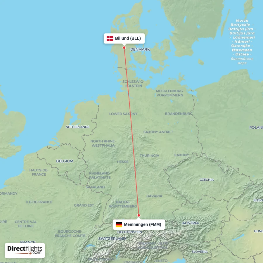 BLL - FMM route map