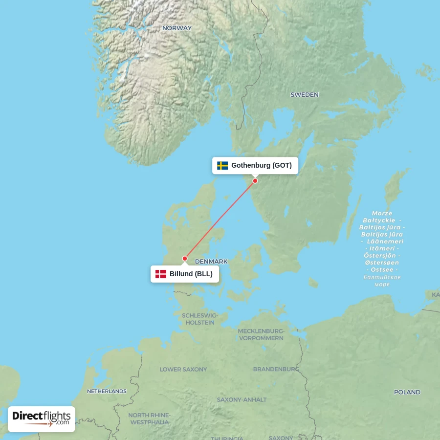 BLL - GOT route map