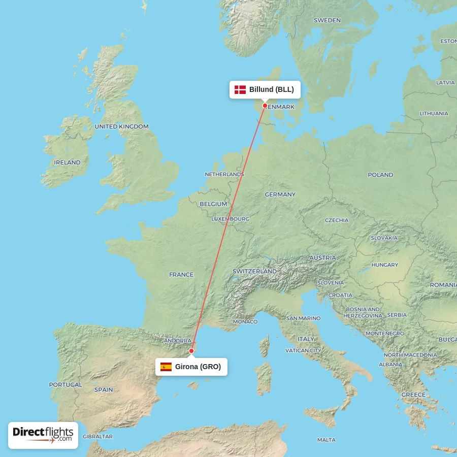 BLL - GRO route map