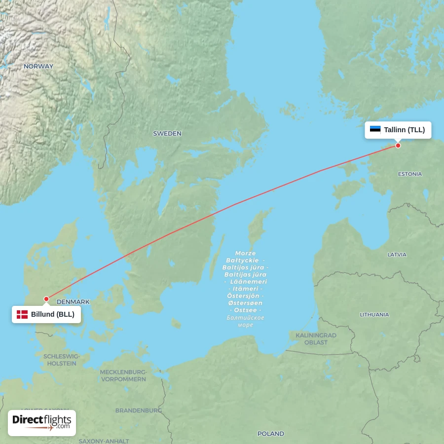 BLL - TLL route map
