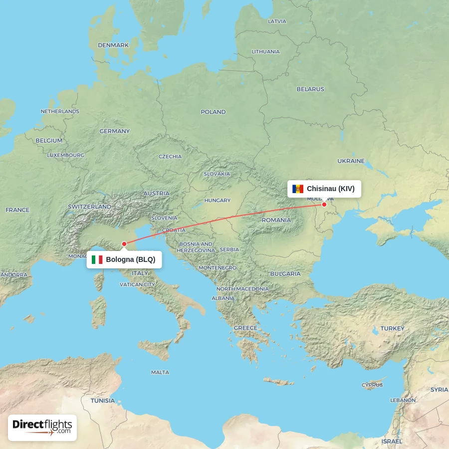 BLQ - KIV route map