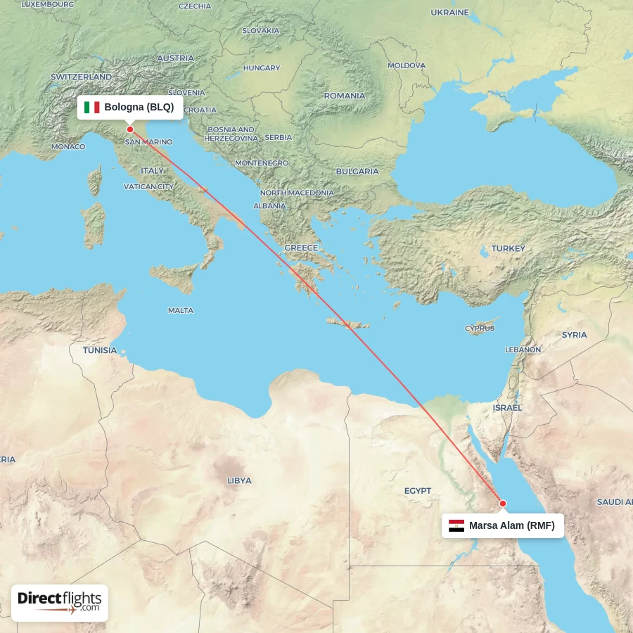 BLQ - RMF route map
