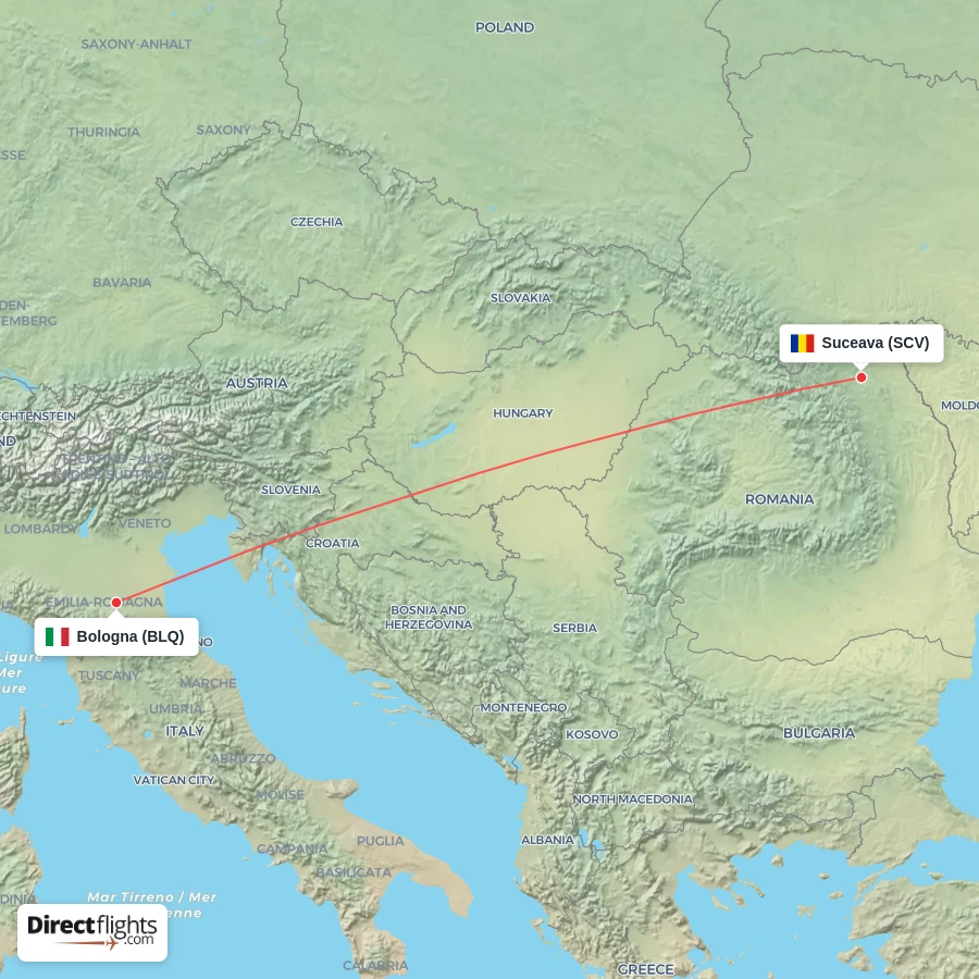 BLQ - SCV route map