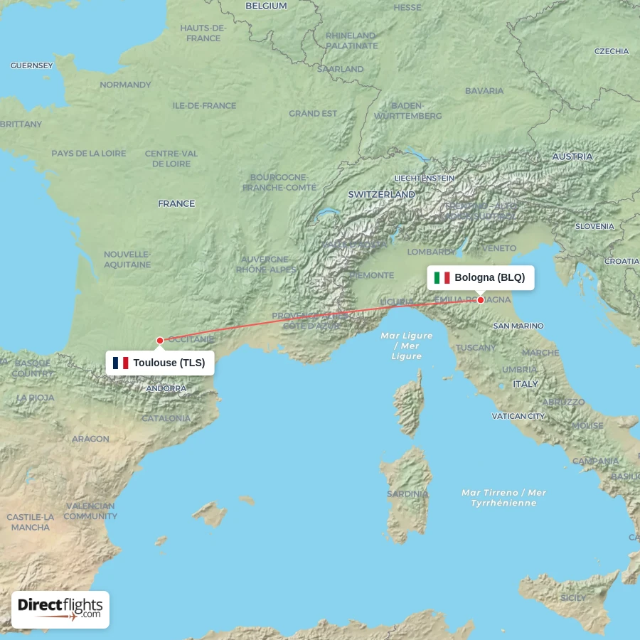 BLQ - TLS route map