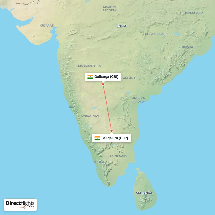 BLR - GBI route map