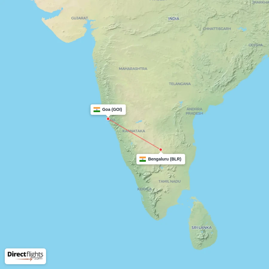 BLR - GOI route map