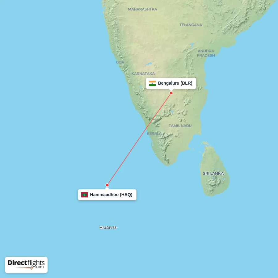 BLR - HAQ route map
