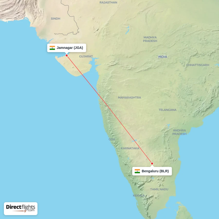 BLR - JGA route map
