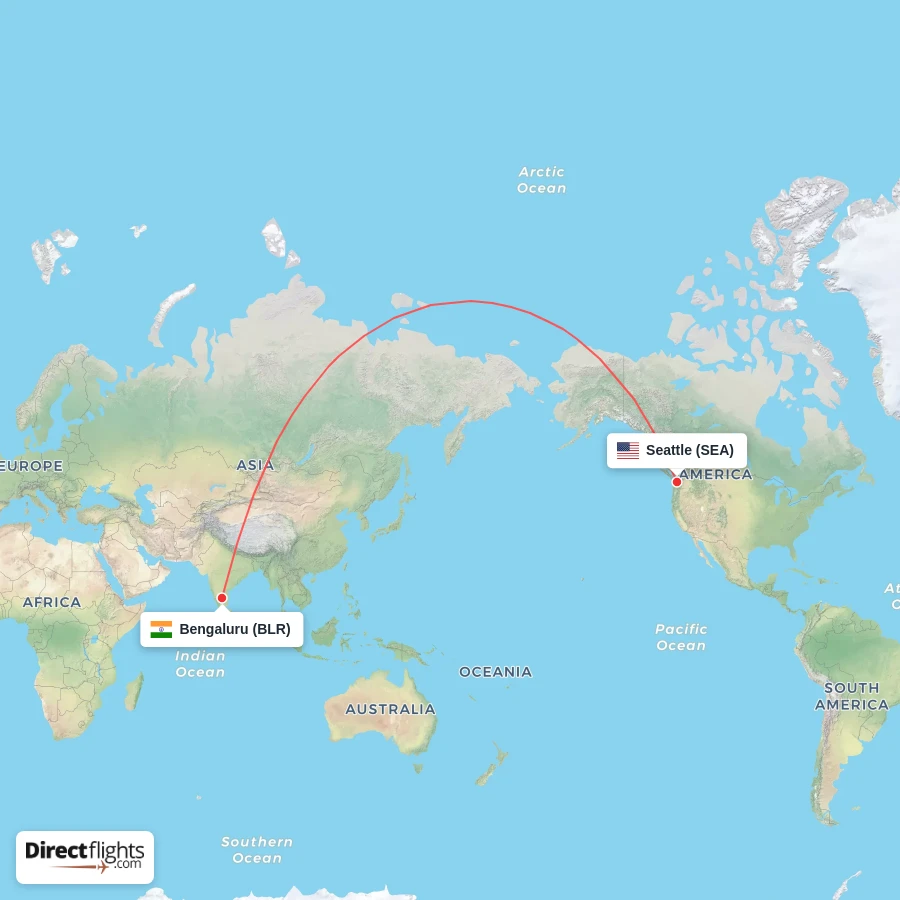 BLR - SEA route map