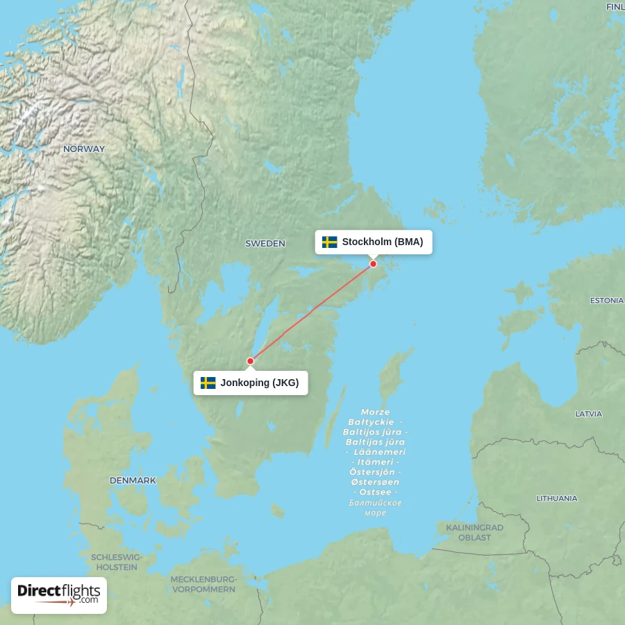 BMA - JKG route map