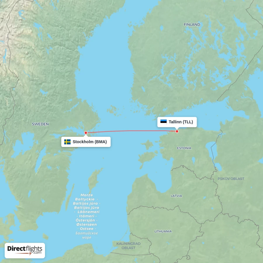 BMA - TLL route map