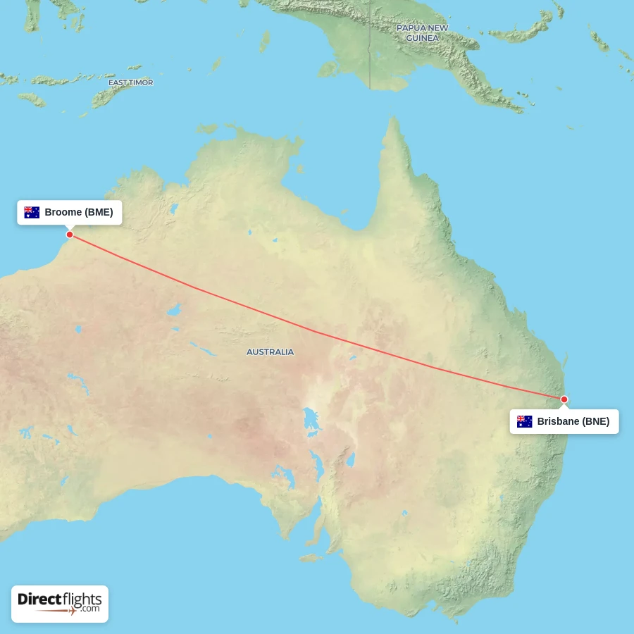 BME - BNE route map
