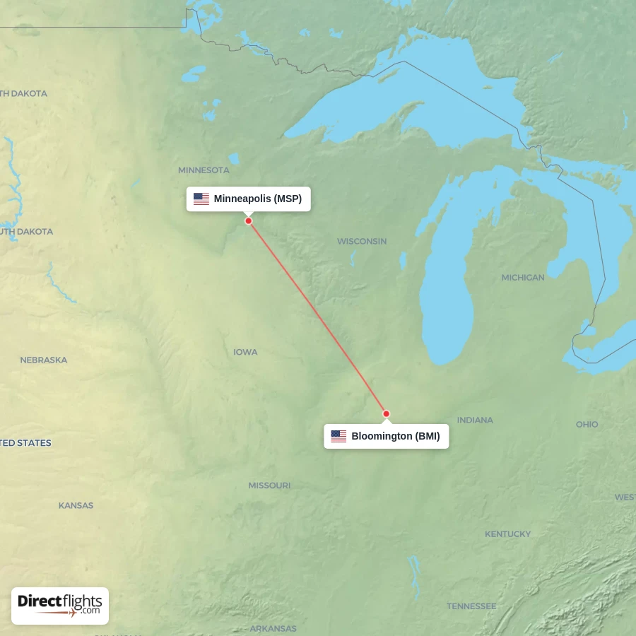 BMI - MSP route map