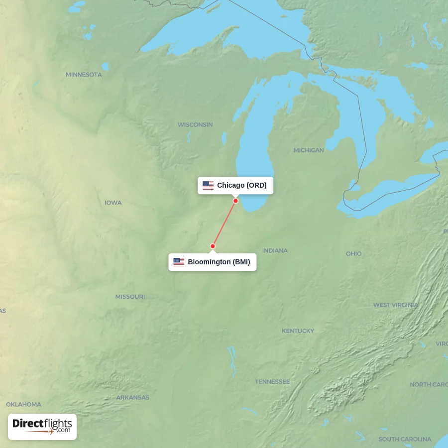 BMI - ORD route map
