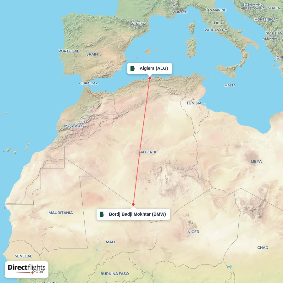 BMW - ALG route map