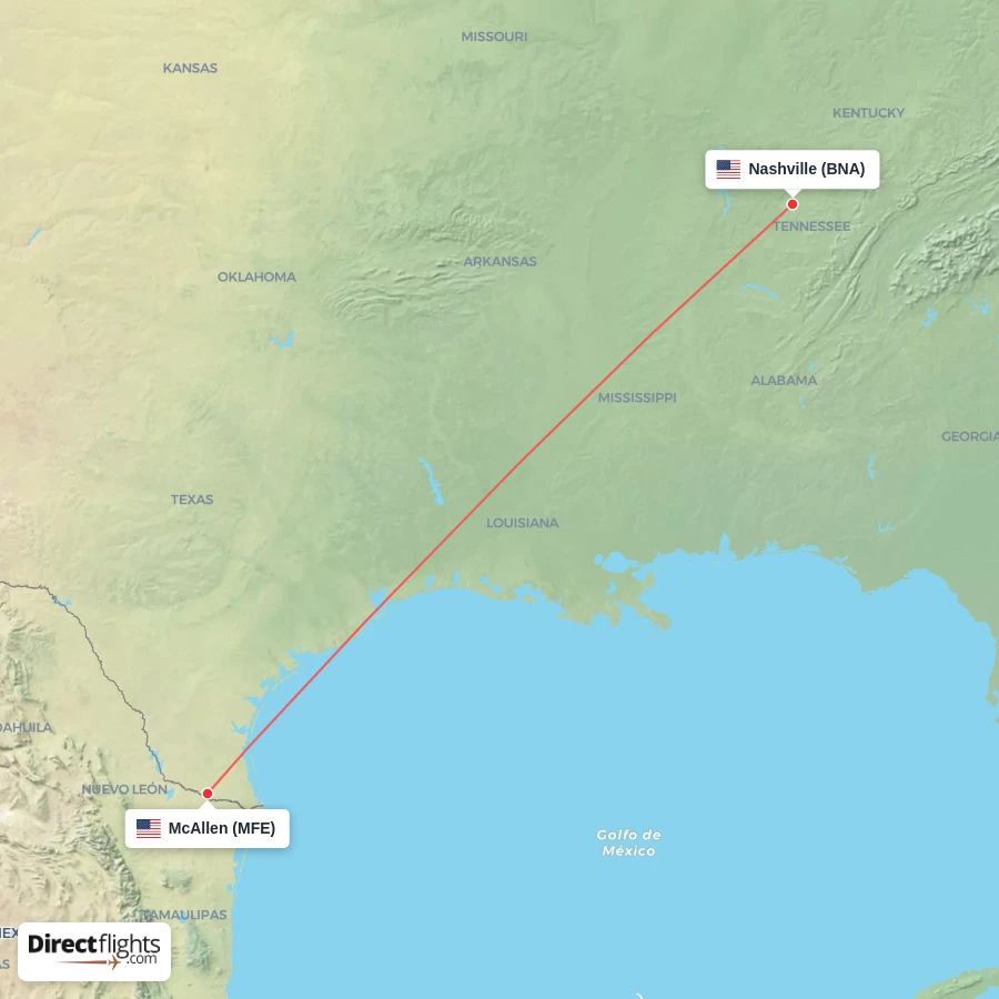 BNA - MFE route map