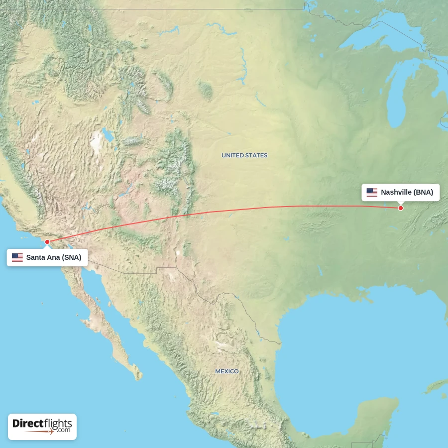 BNA - SNA route map