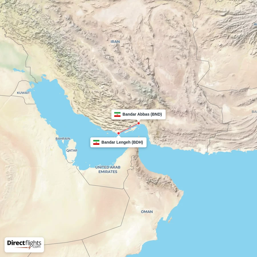 BND - BDH route map