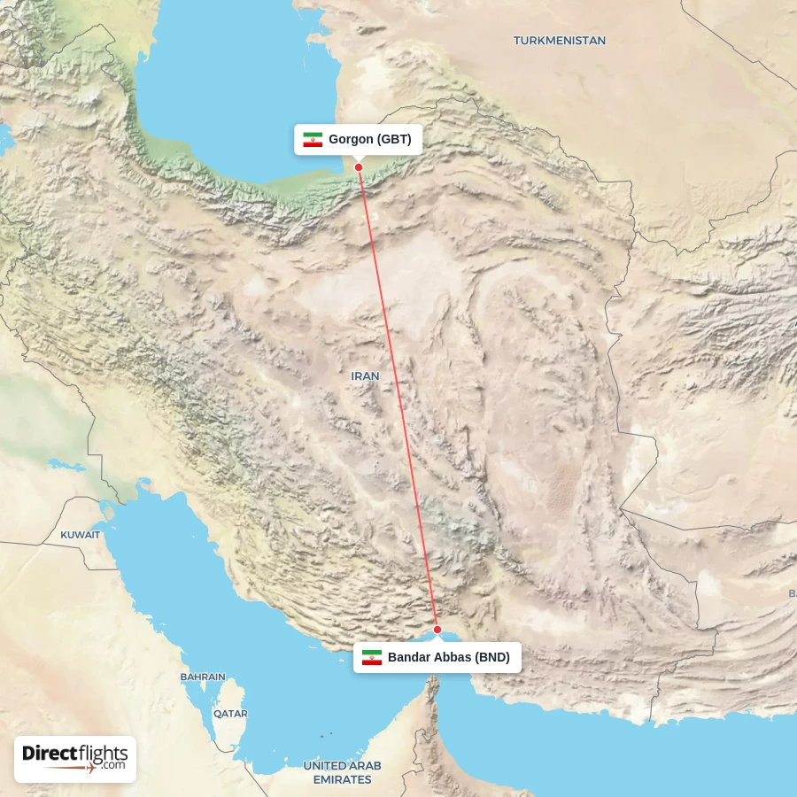BND - GBT route map