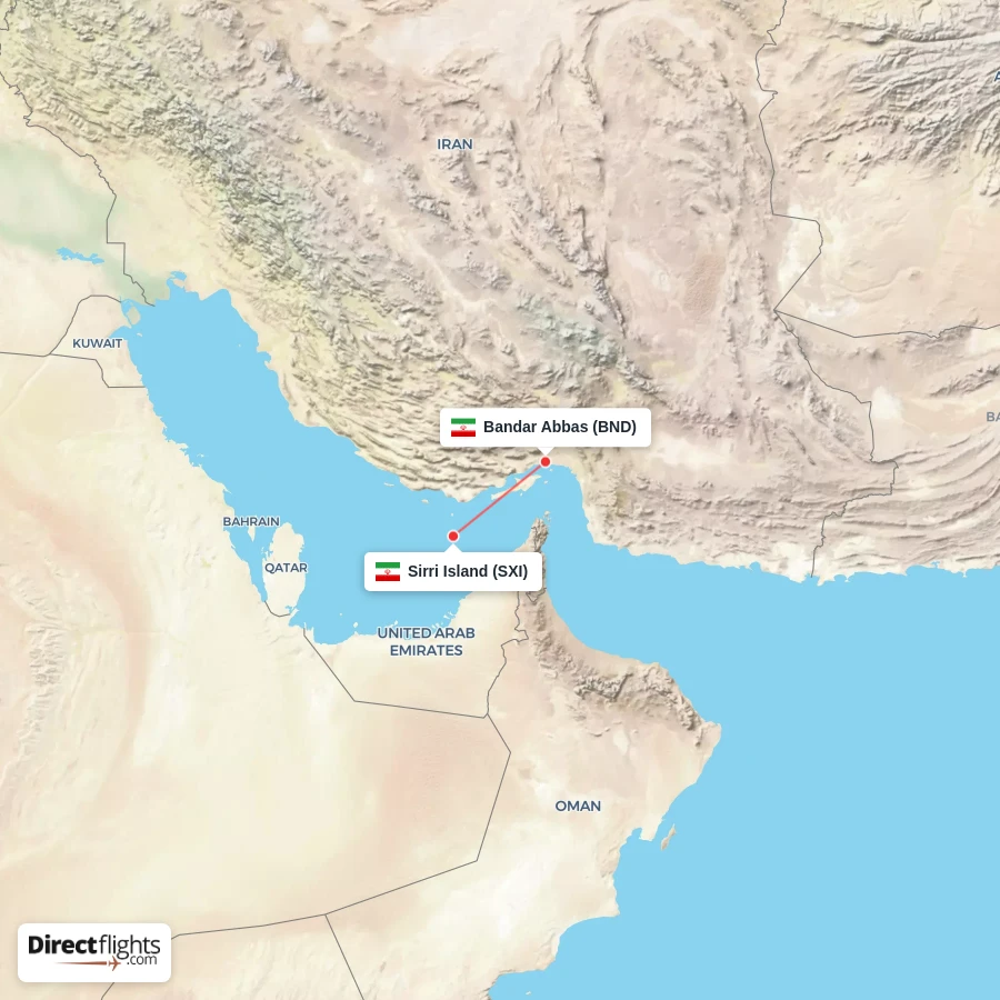 BND - SXI route map