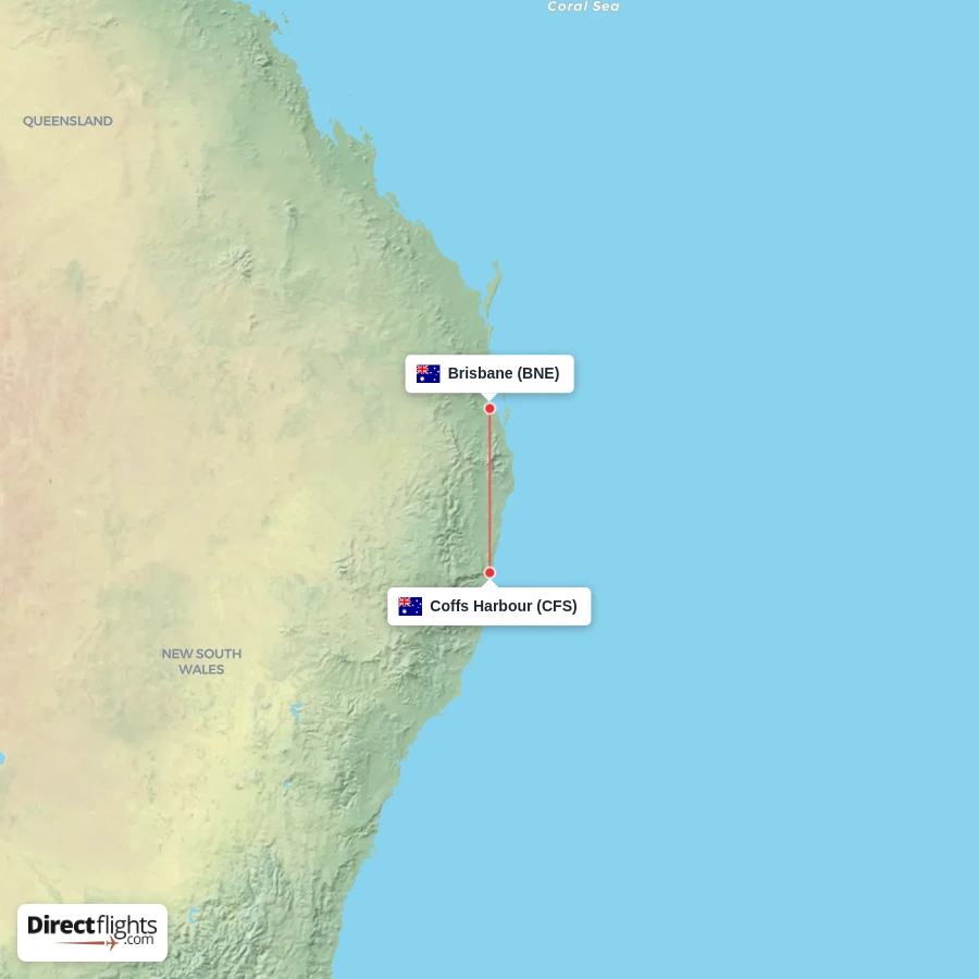 BNE - CFS route map