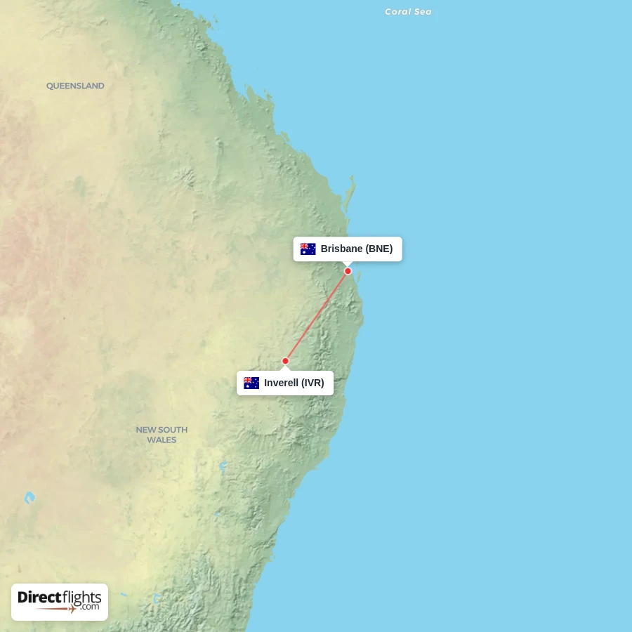 BNE - IVR route map
