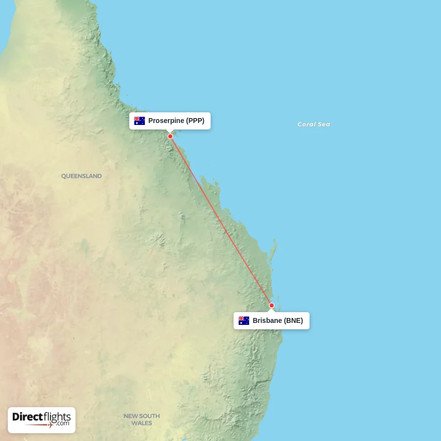 BNE - PPP route map