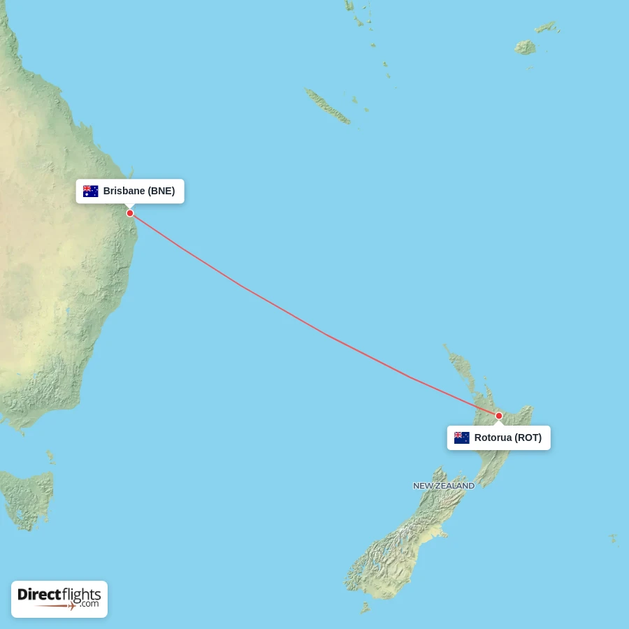 BNE - ROT route map