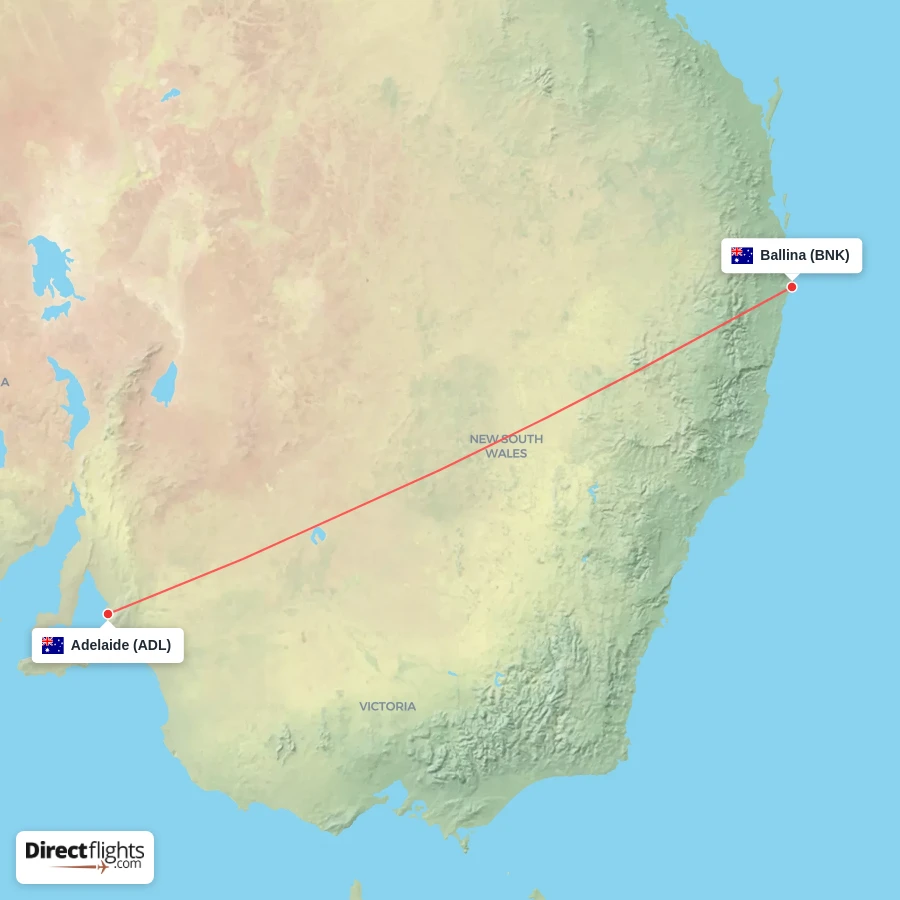 BNK - ADL route map