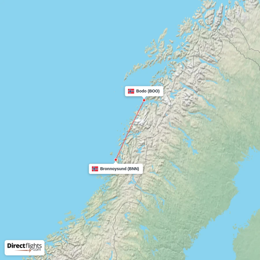 BNN - BOO route map