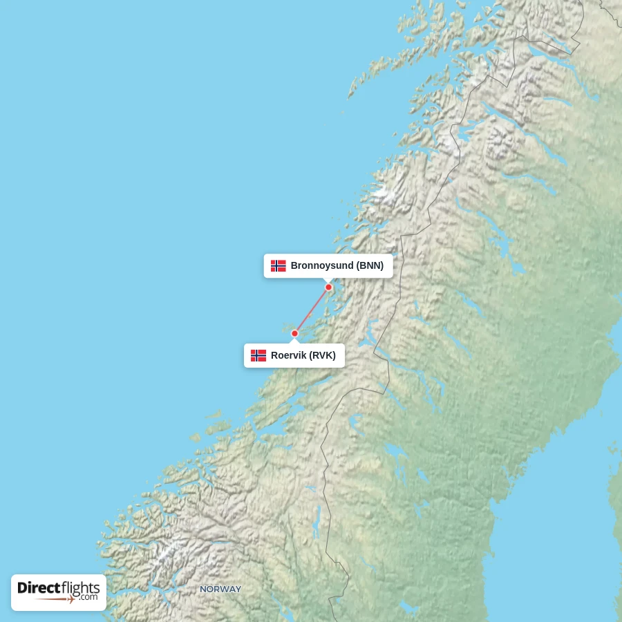 BNN - RVK route map