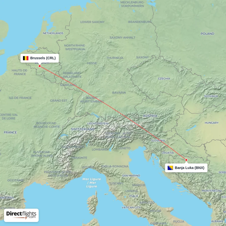 BNX - CRL route map