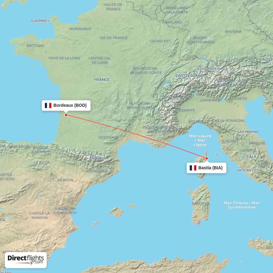 BOD - BIA route map