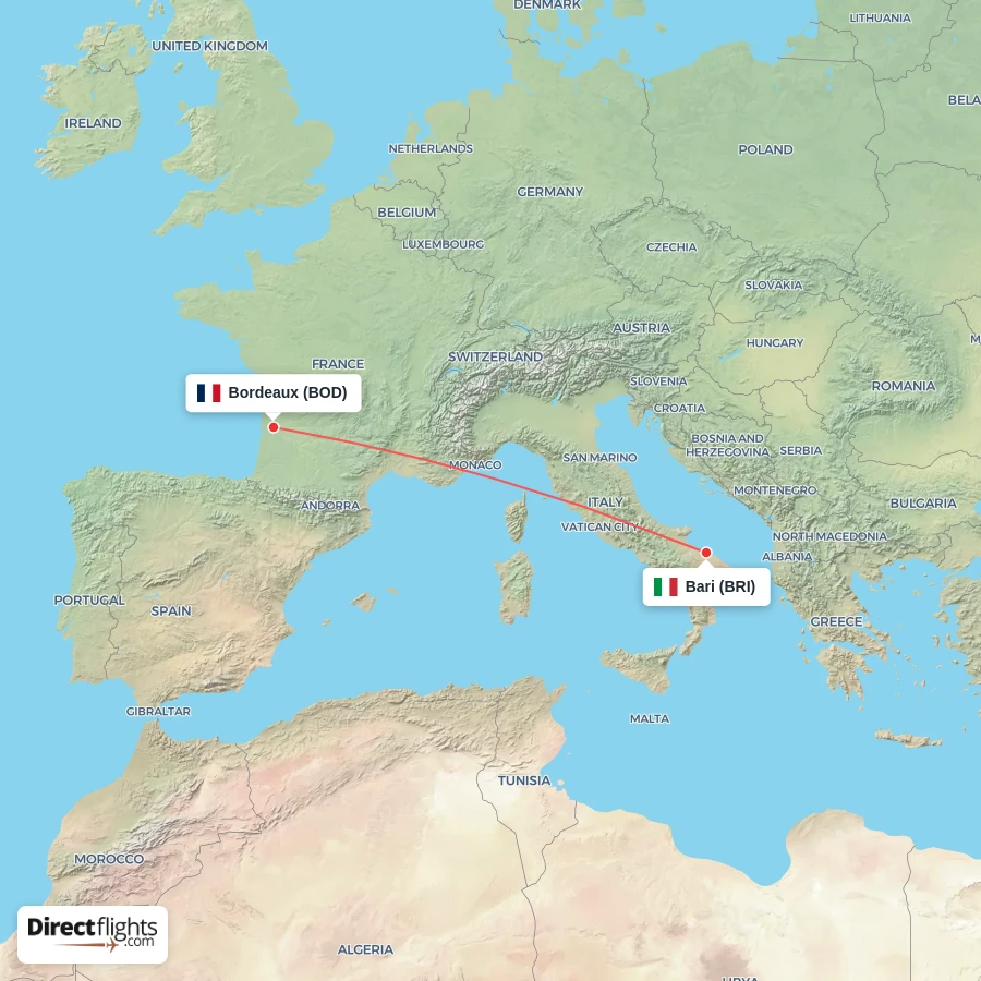 BOD - BRI route map