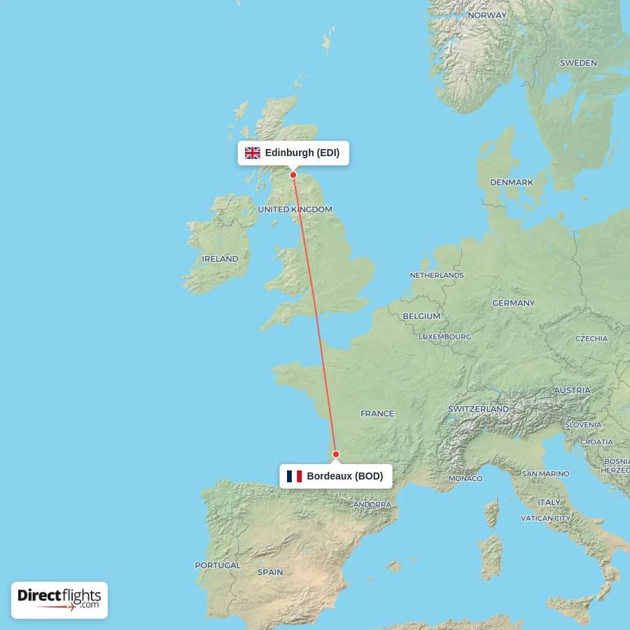 BOD - EDI route map
