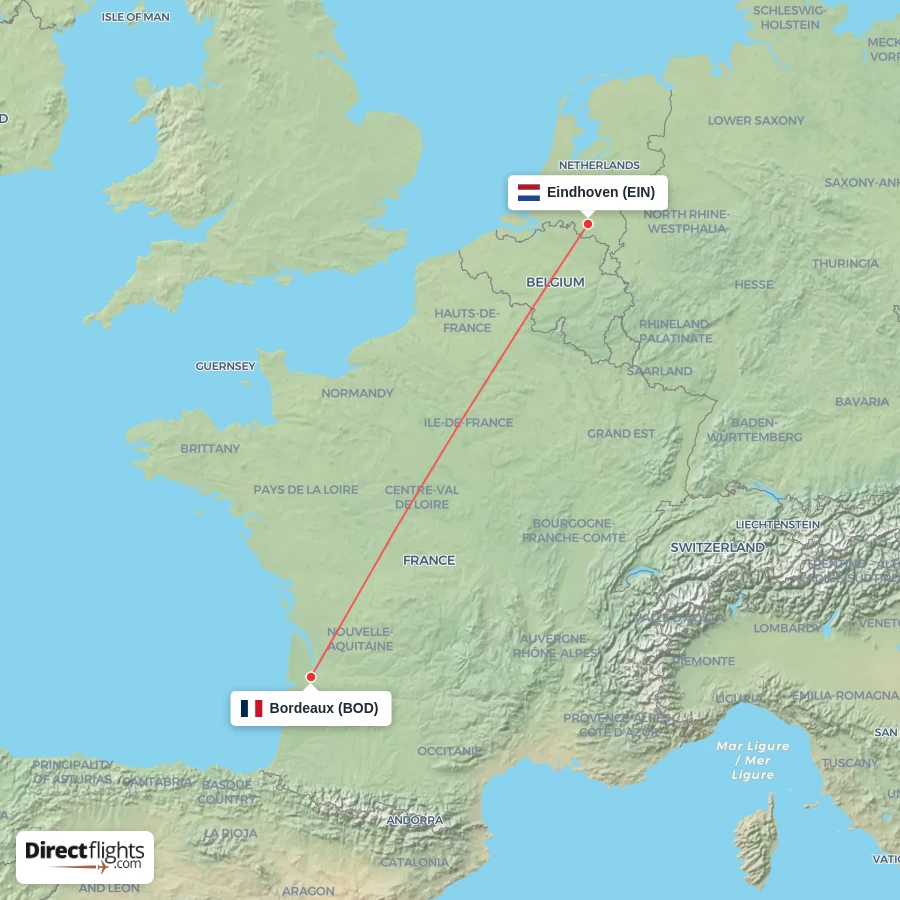 BOD - EIN route map