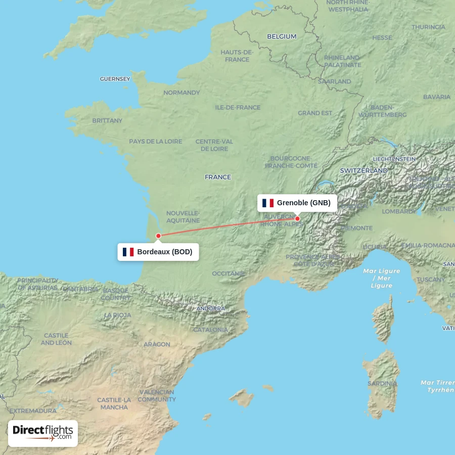 BOD - GNB route map