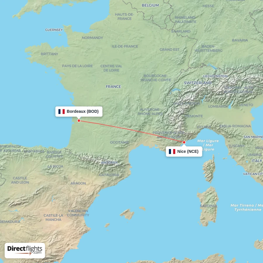 BOD - NCE route map