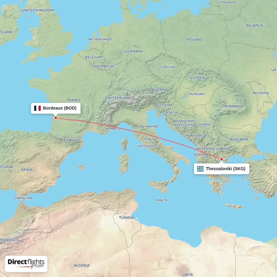 BOD - SKG route map