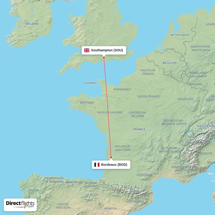 BOD - SOU route map