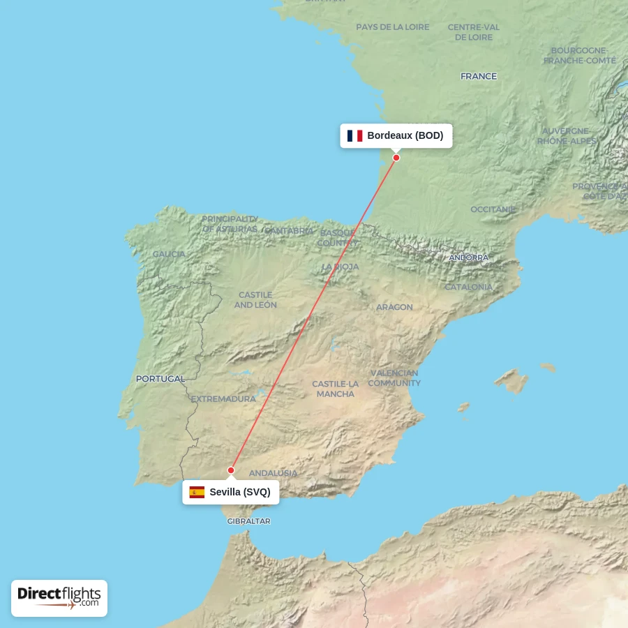 BOD - SVQ route map