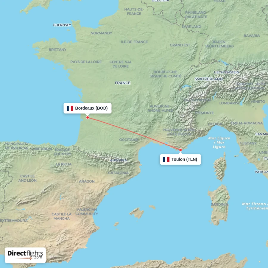 BOD - TLN route map