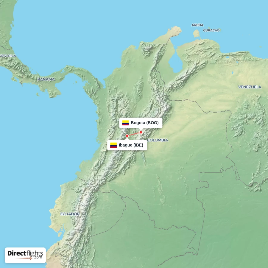 BOG - IBE route map