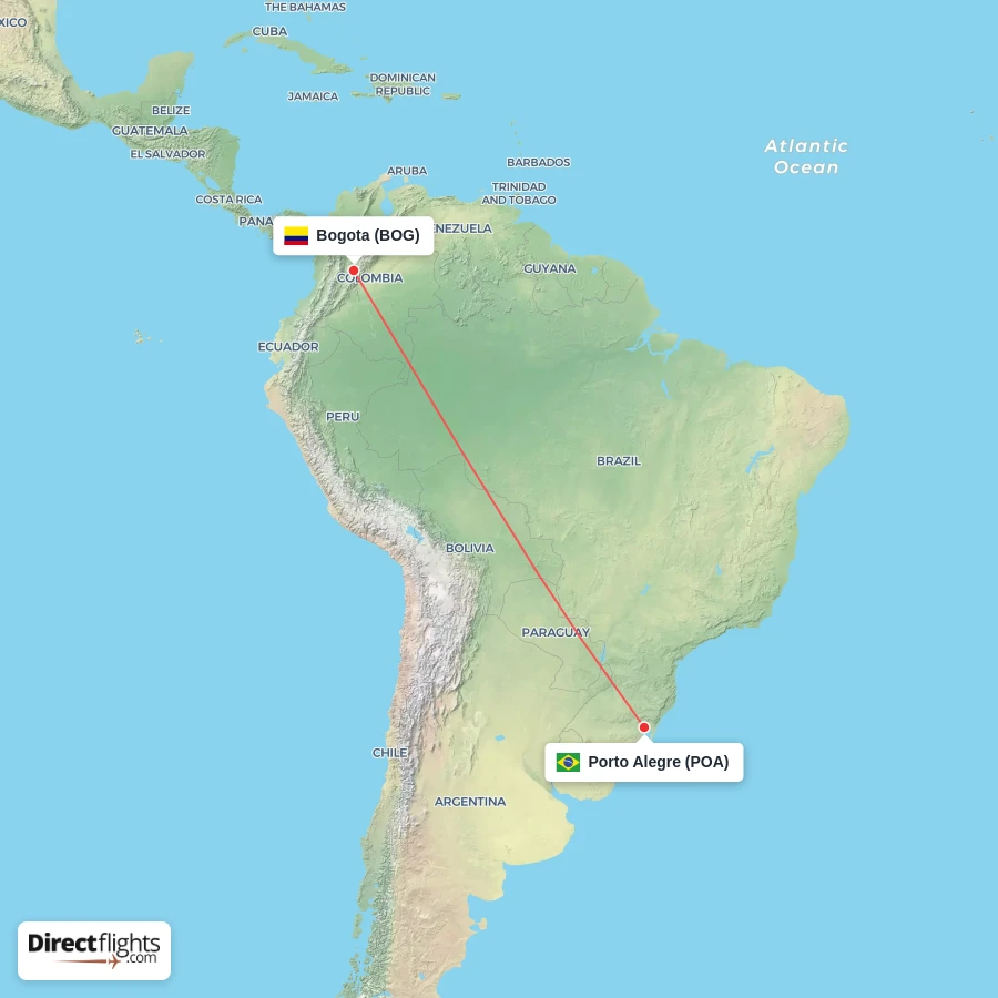 BOG - POA route map