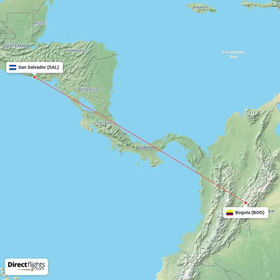 BOG - SAL route map