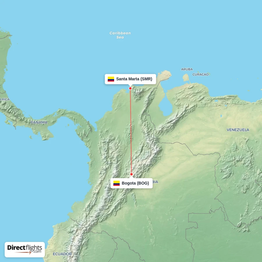 BOG - SMR route map