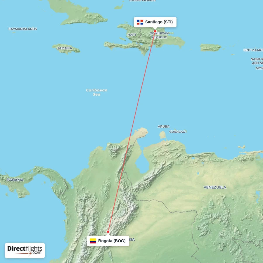 BOG - STI route map