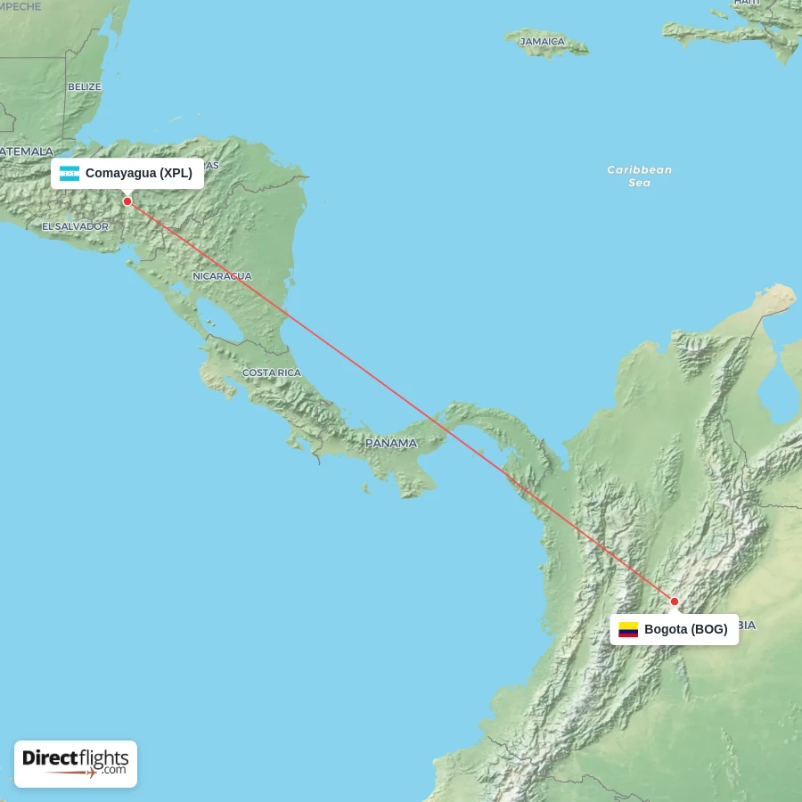 BOG - XPL route map