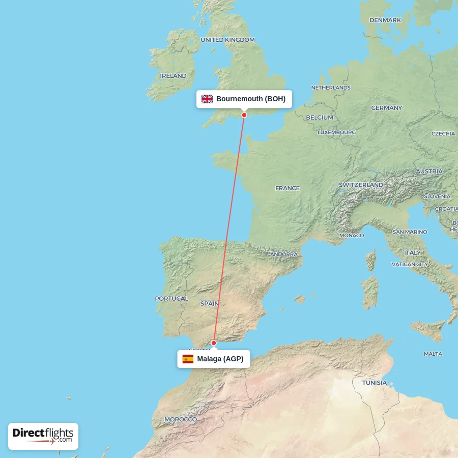 BOH - AGP route map