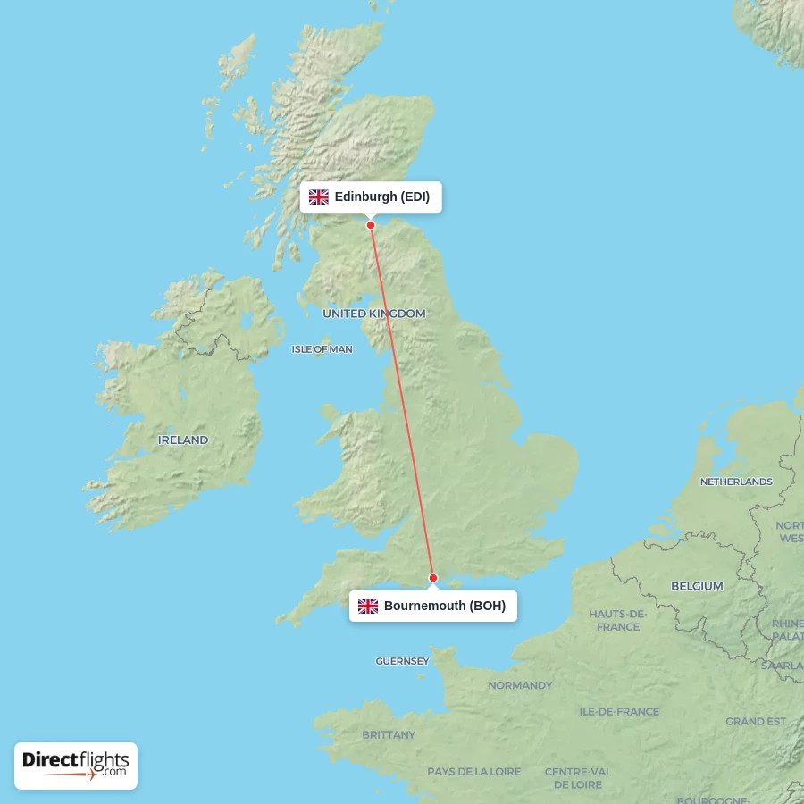 BOH - EDI route map